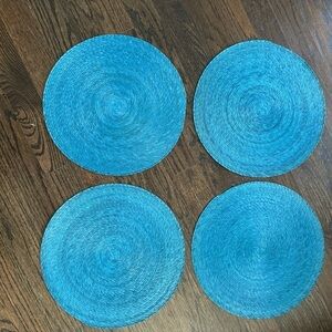 Crate&Barrel Blue Woven Placemats